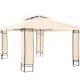 Kerti pavilon sörsátor modern stílusú szerelhető 3,9X2,9m tört fehér pergola