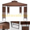Kerti pavilon sörsátor modern stílusú szerelhető 3,9X2,9m tört fehér pergola
