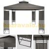 Kerti pavilon sörsátor modern stílusú szerelhető 3,9X2,9m tört fehér pergola