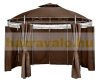 Kerek fémvázas pavilon barna színben 350 cm átmérőjű pergola 