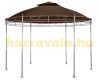 Kerek fémvázas pavilon barna színben 350 cm átmérőjű pergola 