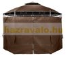 Kerek fémvázas pavilon barna színben 350 cm átmérőjű pergola 