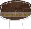 Kerek fémvázas pavilon barna színben 350 cm átmérőjű pergola 