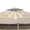 Round garden tent metal frame pre-assembled garden brown taupe pavilion 350 cm lake color