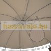 Round garden tent metal frame pre-assembled garden brown taupe pavilion 350 cm lake color
