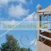 Round garden tent metal frame pre-assembled garden brown taupe pavilion 350 cm lake color