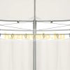 Round garden tent metal frame assembled garden gazebo off-white 350 cm diameter