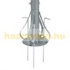 Round garden tent metal frame assembled garden gazebo off-white 350 cm diameter