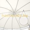 Round garden tent metal frame assembled garden gazebo off-white 350 cm diameter
