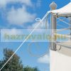 Round garden tent metal frame assembled garden gazebo off-white 350 cm diameter