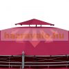 Round garden tent with metal frame, burgundy gazebo, 350 cm diameter