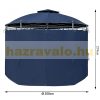 Round garden tent metal frame assembled garden blue pavilion 350 cm diameter