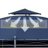 Round garden tent metal frame assembled garden blue pavilion 350 cm diameter