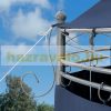 Round garden tent metal frame assembled garden blue pavilion 350 cm diameter