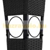 Rattan-style sun protection tent assembled garden gazebo 3x4 m beer tent in anthracite-brown color