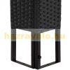 Rattan-style sun protection tent assembled garden gazebo 3x4 m beer tent in anthracite-brown color