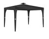 Rattan-style sun protection tent assembled garden pavilion 3x4 meter beer tent in black-anthracite color 