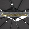 Rattan-style sun protection tent assembled garden pavilion 3x4 meter beer tent in black-anthracite color 