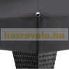 Rattan-style sun protection tent assembled garden pavilion 3x4 meter beer tent in black-anthracite color 