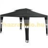 Rattan-style sun protection tent assembled garden pavilion 3X4 m beer tent in brown-cream color