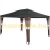 Rattan-style sun protection tent assembled garden pavilion 3X4 m beer tent in brown-cream color