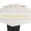 Rattan-style sun protection tent assembled garden pavilion 3X4 m beer tent in brown-cream color