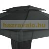 Rattan-style sun protection tent assembled garden pavilion 3X4 m beer tent in brown-cream color