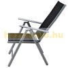 5-piece sofa set with silver aluminum frame, black color 