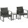 Polirattan sofa set garden set garden set with cushions in gray color 