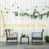 Polirattan sofa set garden set garden set with cushions in gray color 