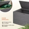 Kültéri tároló box 280 literes kerti tárolóláda szürke fahatású vízálló kivitel