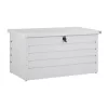 Kerti tárolóláda 385 literes világos szürke vízálló zárható kültéri tároló doboz