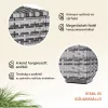 Kerti tároló láda 318 L polyrattan, szürke kültéri tároló vízálló béléssel