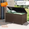 Kerti tároló láda polirattan barna 117x53x60 cm 270 liter kültéri tároló doboz