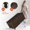 Kerti tároló láda polirattan barna 117x53x60 cm 270 liter kültéri tároló doboz