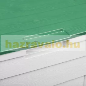   Gurulós kerti tároló láda műanyag 230 literes szürke - zöld