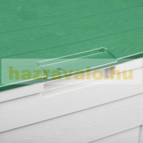   Gurulós kerti tároló láda műanyag 230 literes szürke - zöld