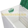 Rolling garden storage box plastic 230 liters gray - green