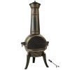 Garden stove cast iron firebox made of durable cast iron with antique painting