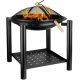 Mobile fire place portable fire pit garden fire table stand