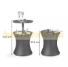 Keter artificial rattan garden table plastic outdoor drink holder table bar table gray CURVER COOL BAR