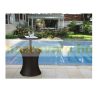 Keter artificial rattan garden table plastic outdoor drink holder table bar table gray CURVER COOL BAR