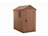 Curver plastic garden house Keter 126x204x183 cm small tool house Darwin 4x6 tool shed wood effect