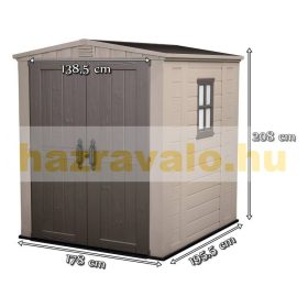   Curver műanyag kerti ház Keter 178x208x195,5 cm szerszámos kisház Factor 6x6 szerszámoskamra