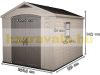 Curver plastic garden house Keter 256.5x243x331 cm small tool house Factor 8x11 tool shed