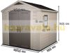 Curver plastic garden house Keter 256.5x243x255 cm small tool house Factor 8x8 tool shed