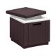 Keter garden cooler box rattan multifunctional storage brown 42x42x41 cm Curver ALLIBERT ICE CUBE