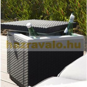   Keter kerti hűtőláda műrattan multifunkcionális tároló barna 42x42x41 cm Curver ALLIBERT ICE CUBE