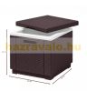 Keter garden cooler box rattan multifunctional storage brown 42x42x41 cm Curver ALLIBERT ICE CUBE