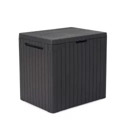   Keter kerti tároló műanyag kerti láda 113 liter 58x55x44 cm szürke doboz Curver City